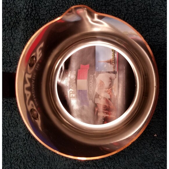 Baumalu copper pan 4 1/4" with cast iron handle new made in France tin lined - Picture 11 of 12